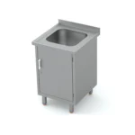 Single-bowl sink with cabinet with hinged door 531501-531502