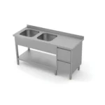 Double-chamber sink with shelf and drawers 53160*P / 53160*L - Image 2