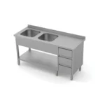 Double-chamber sink with shelf and drawers 5316**P / 5316**L - Image 2